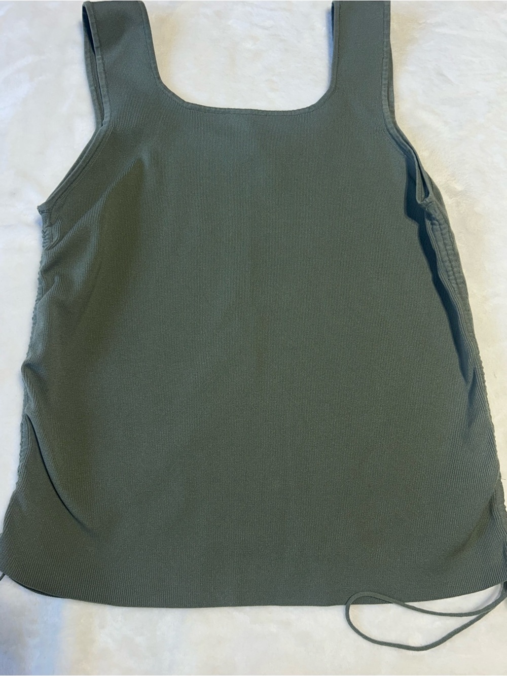 Women’s Square Neck Olive Tank Top